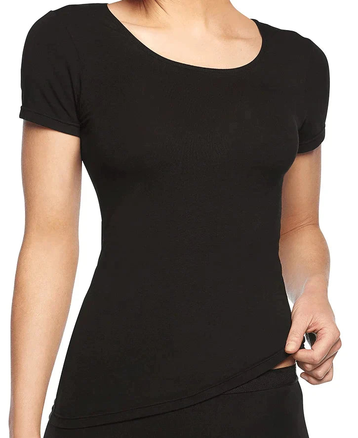 1 pack Fine Woman Dames T-shirt Zwart - shirt