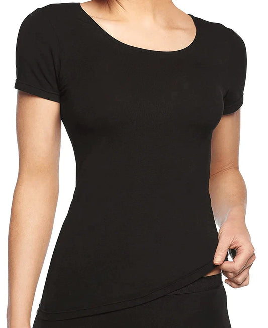 1 pack Fine Woman Dames T-shirt Zwart - shirt
