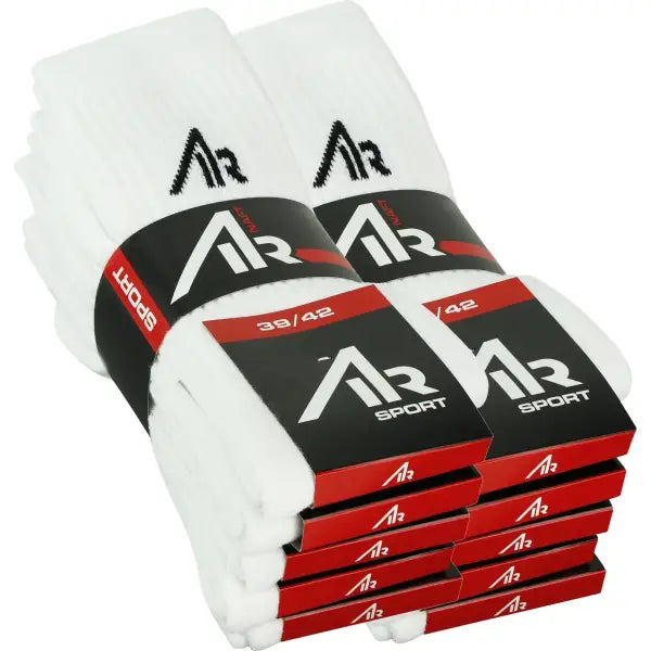 10 pack Air Sport Sokken Wit Naft