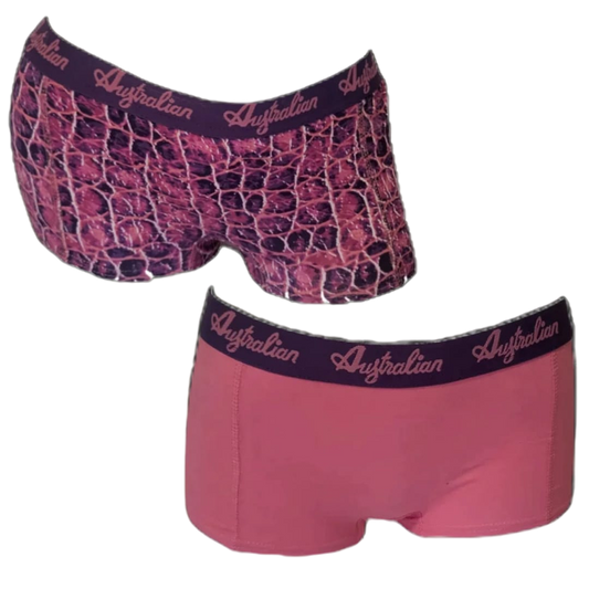 2 pack Australian Dames Animal pink - Dames ondergoed