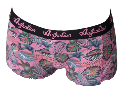 2 pack Australian Dames boxershort Pink Floral - Dames boxershort