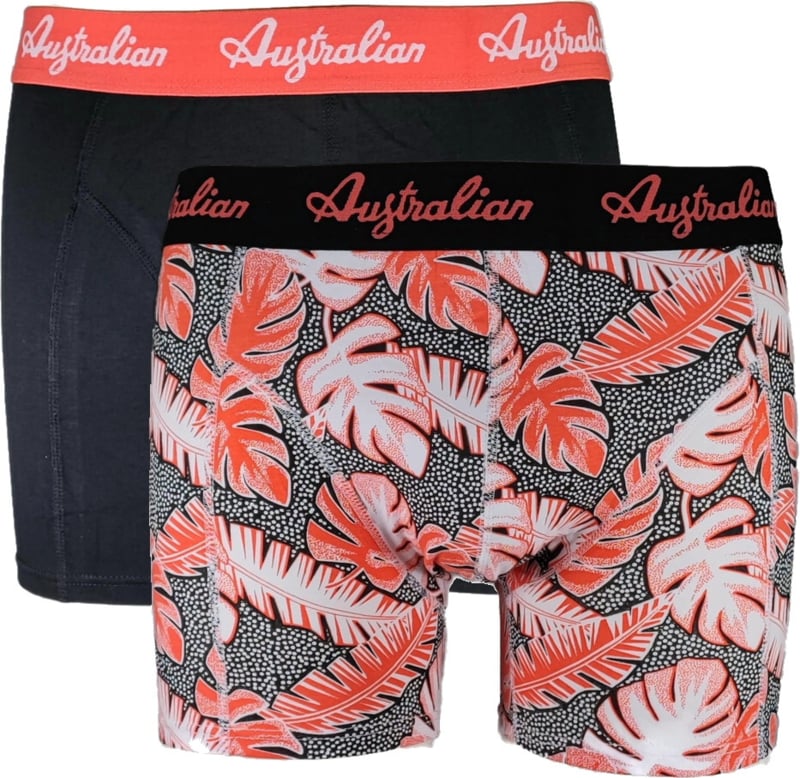 2 pack Australian Heren Boxers Red Leaves - Boxershort heren