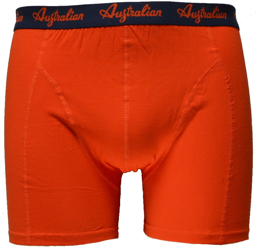 2 pack Australian Heren Boxershorts ’Deepforest-Orange’ - Boxershort