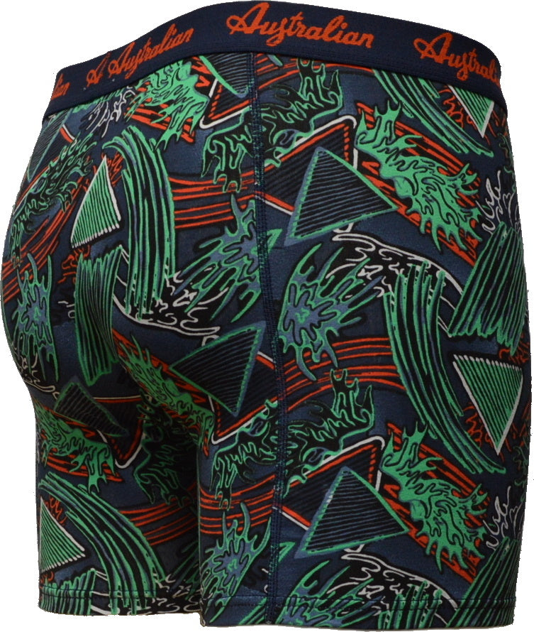 2 pack Australian Heren Boxershorts ’Deepforest-Orange’ - Boxershort