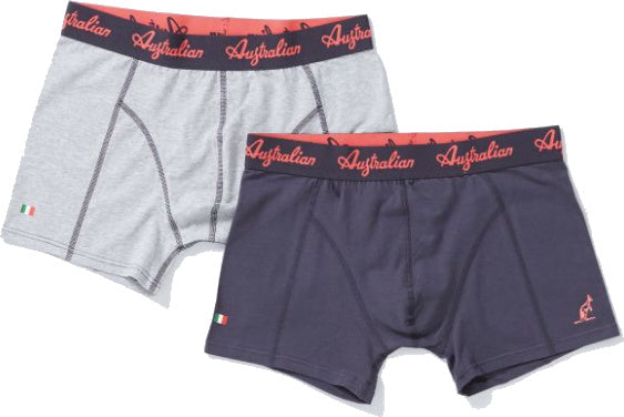 2 pack Australian Heren boxershorts Grijs-Antracite - Boxershort