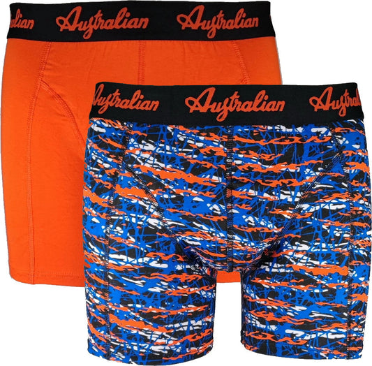 2 pack Australian Heren Boxershorts Scorched Orange - Boxershort