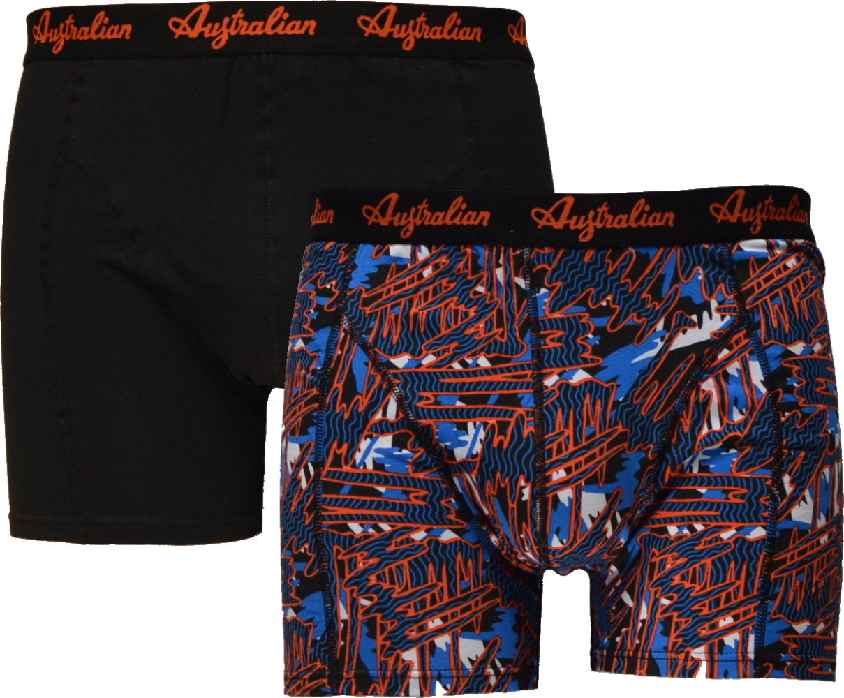 2 pack Australian Heren Boxershorts ’Scratchy-Black’ - Boxershort
