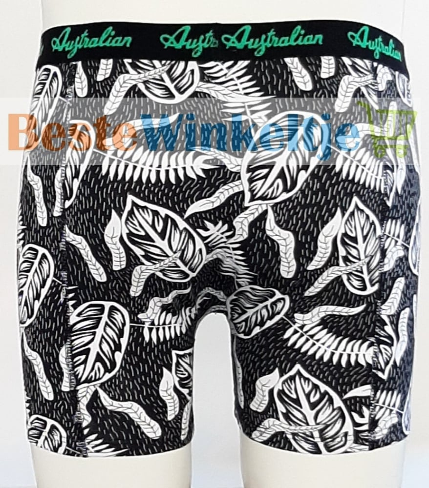 2 pack Australian Heren boxershorts Zwart Print - Boxershort