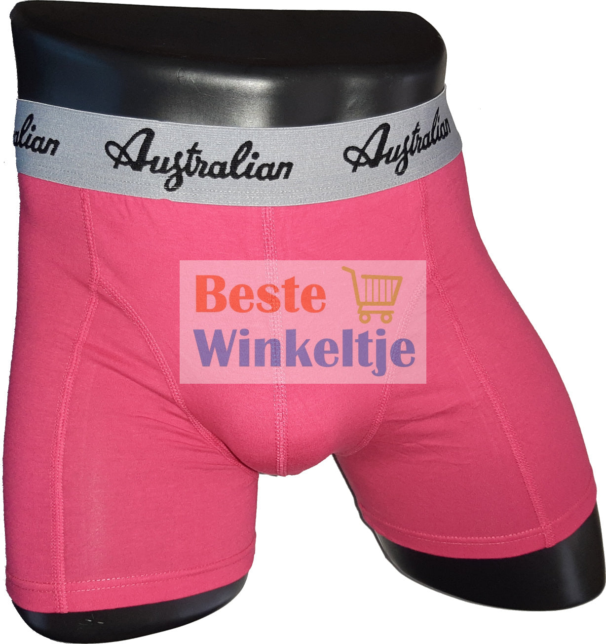 2 pack Australian Heren boxershorts Zwart-Wit/Roze - Boxershort