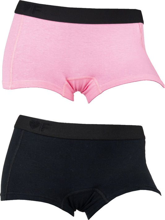 2 pack Funderwear damesboxers Pink-Roze 72004 - L/XL / Dames Zwart boxershort