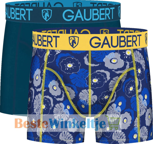 2 pack Gaubert Heren Boxershorts Blauw - Boxershort