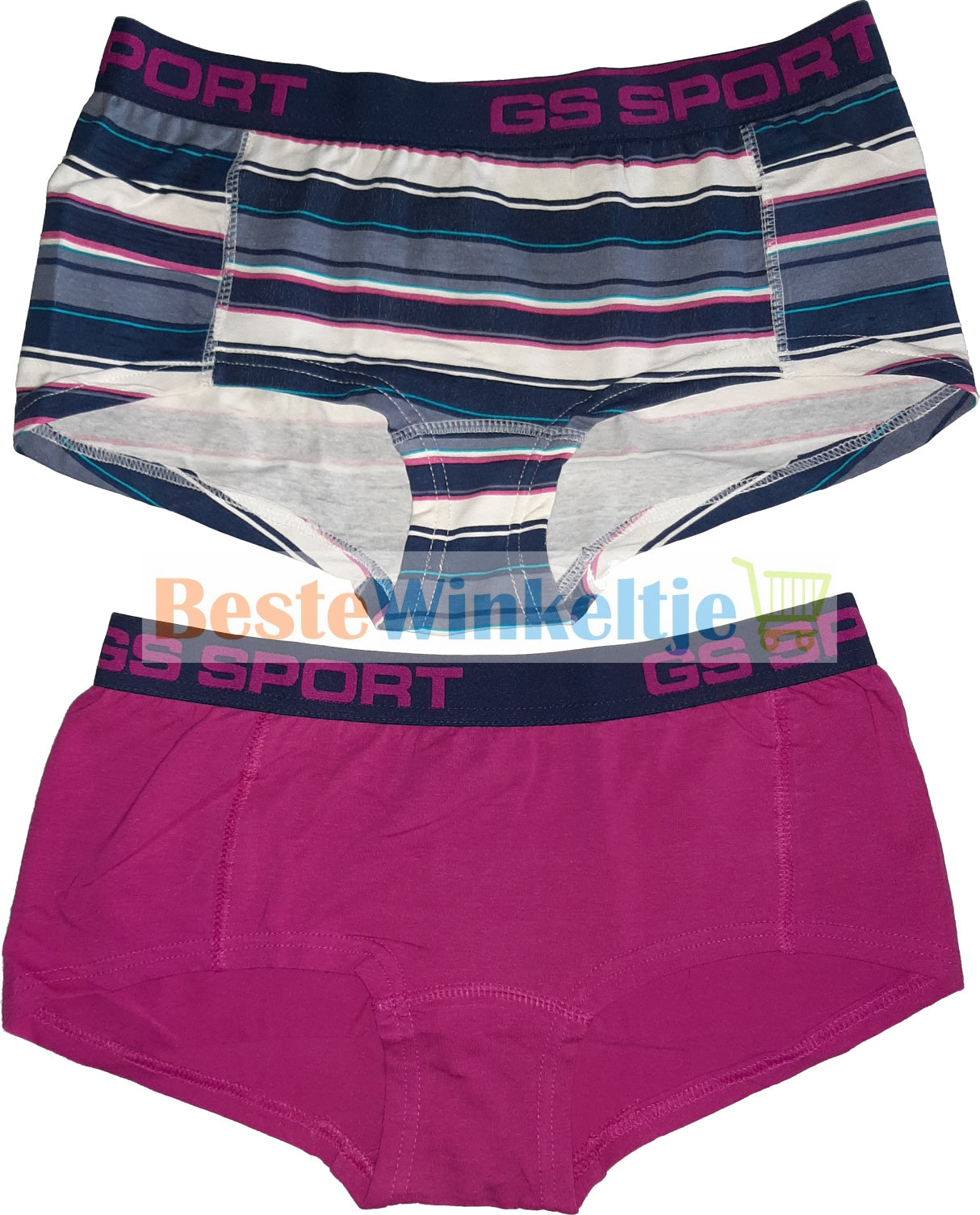 2 pack GS Sport Dames Print / Fuchsia - boxershort