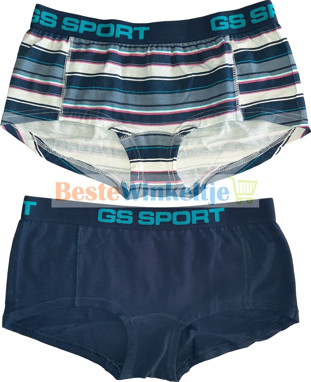 2 pack GS Sport Dames Print / Marine - boxershort