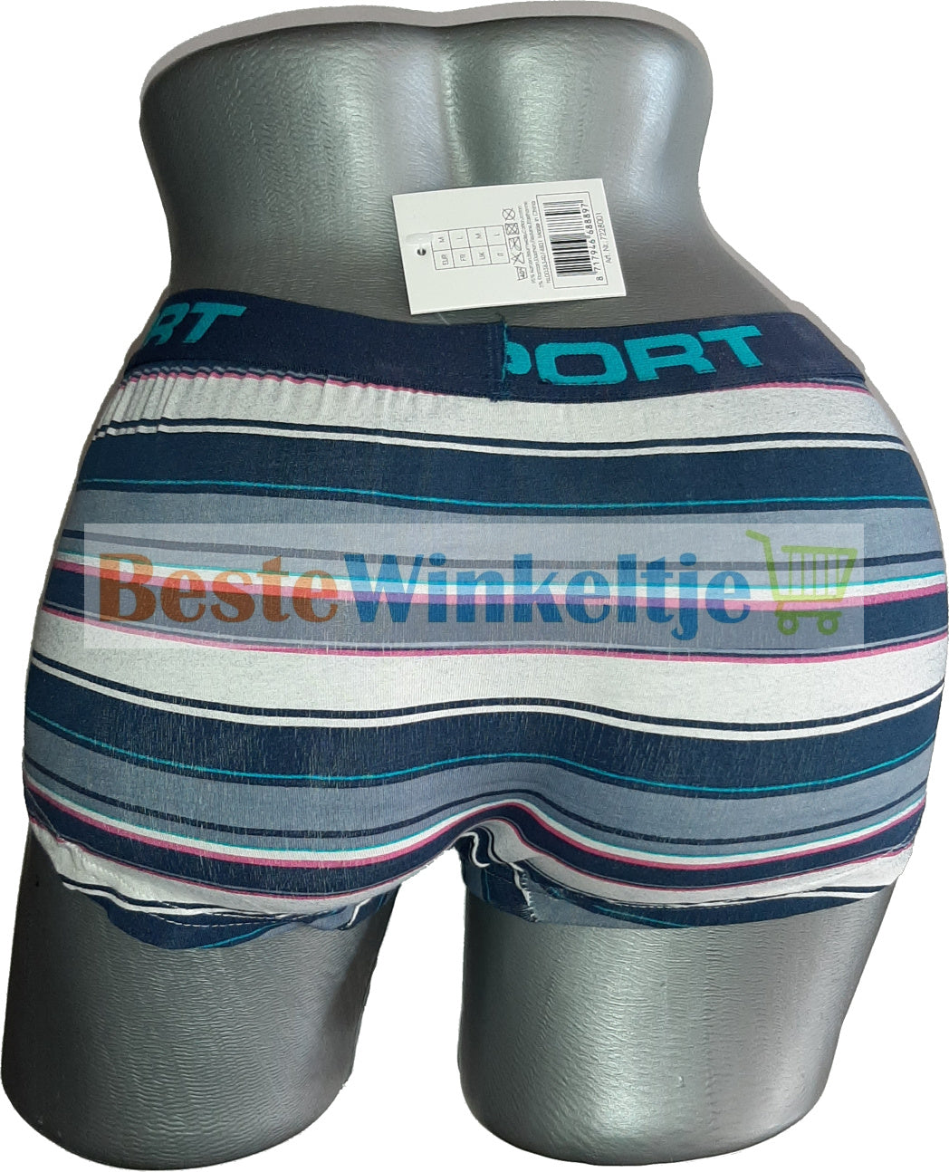 2 pack GS Sport Dames Print / Marine - boxershort
