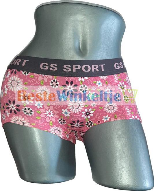 2 pack GS Sport Dames Print Roze/Antracite - boxershort