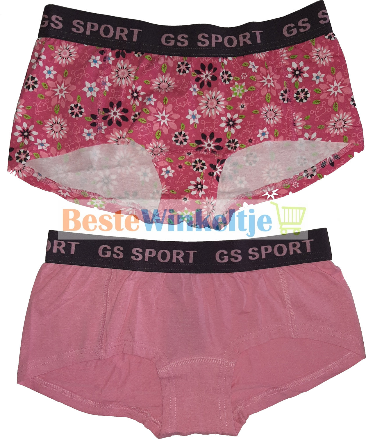 2 pack GS Sport Dames Print Roze/Roze - boxershort