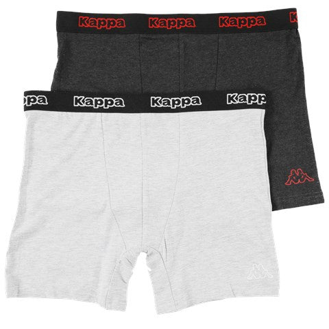 2 pack Kappa Heren Boxers ’Grijs/Antracite’ - Boxershort heren