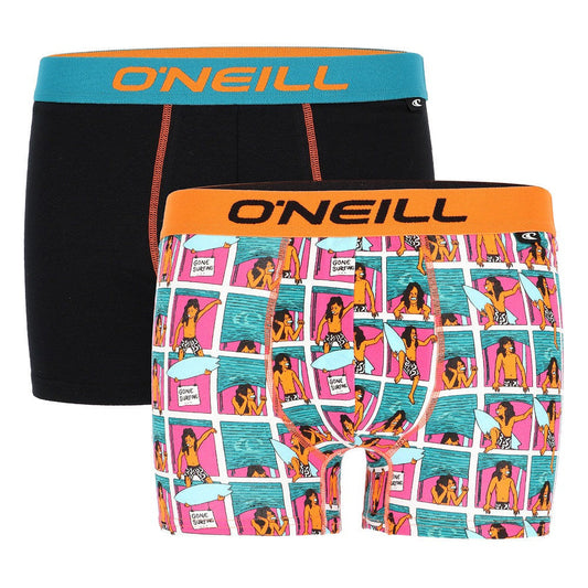 2 pack O’Neill heren boxershorts Multi Comic Black - Boxershort