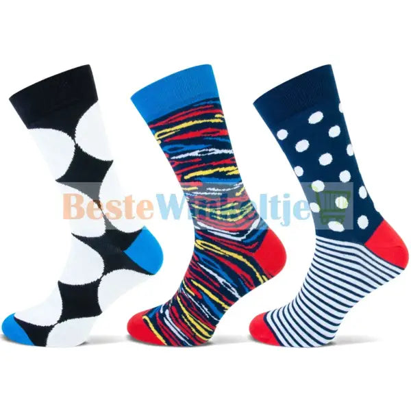 3 paar Heren Sokken Teckel Basics ’Fantasie’
