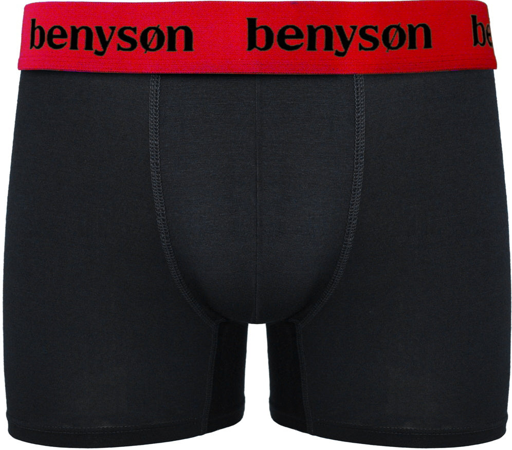 3 pack Benyson Bamboe Heren boxers ’black’ - Boxershort