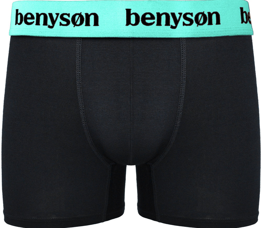 3 pack Benyson Bamboe Heren boxers ’black’ - Boxershort