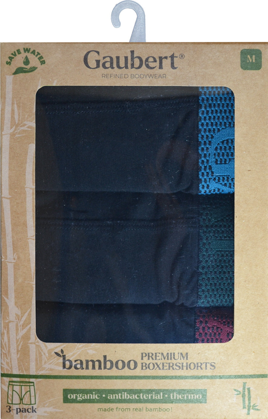 3 pack Gaubert Heren Boxershort Bamboe