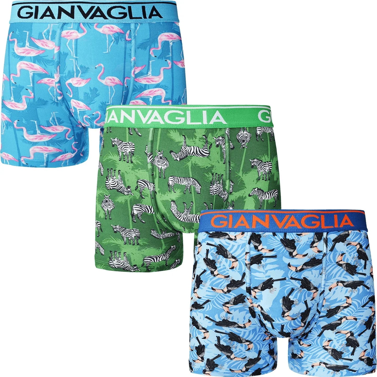 3 pack Gianvaglia Heren Boxershorts ’Jungle’ - Boxershort
