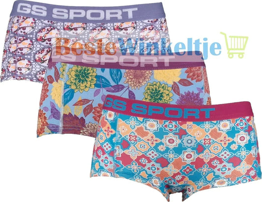 3 pack GS Sport Dames Boxers Print - boxershort