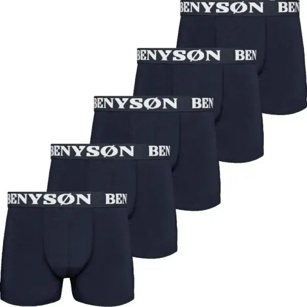 5 pack Benyson Katoenen Heren boxers zwart 4004 - Boxershort