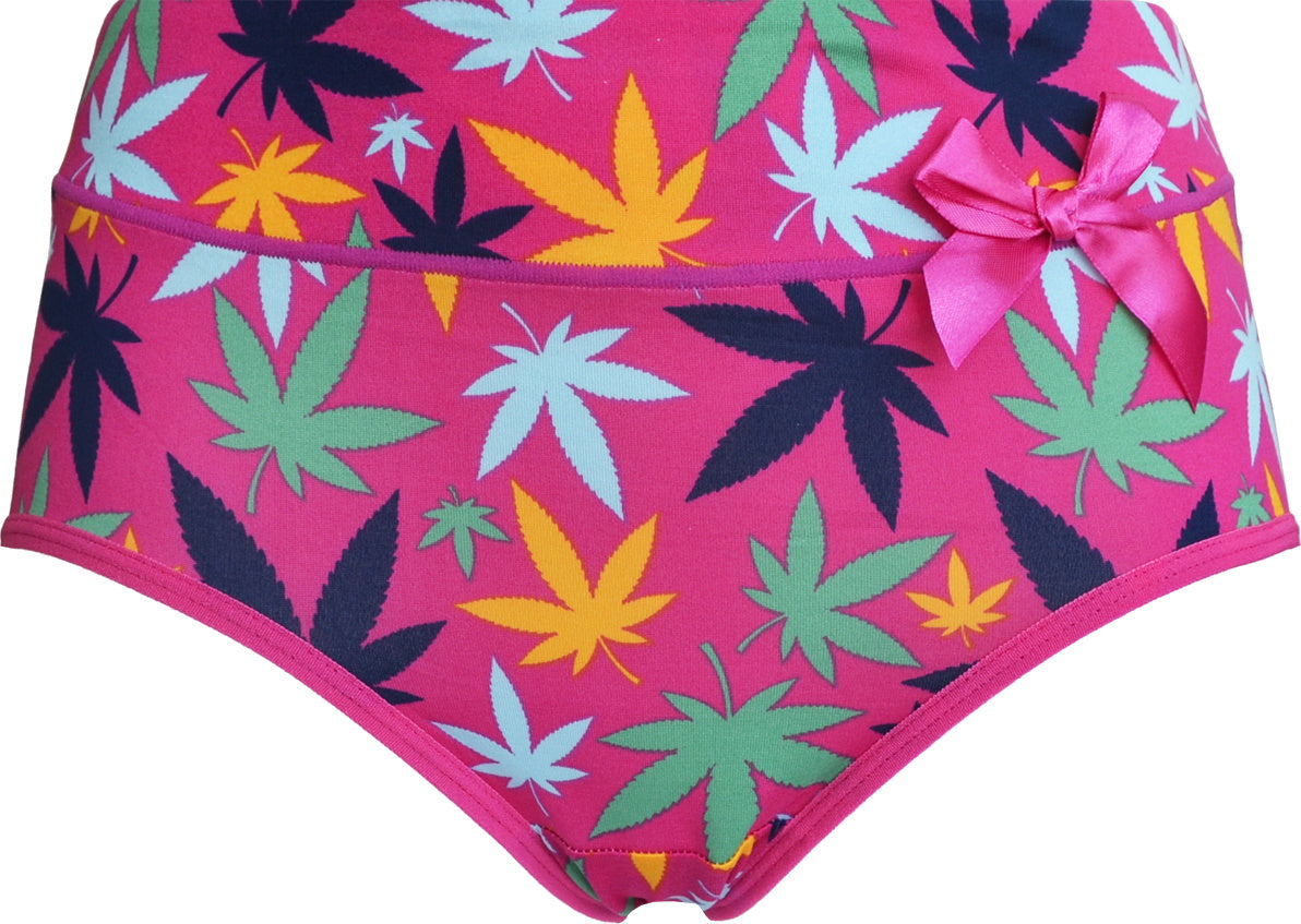 5 pack Fine Woman Damesslips ’Weed’ - Dames ondergoed
