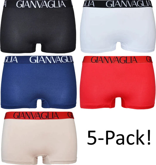 5 pack Gianvaglia Dames Boxers ’Plain#1’ 8037 - boxershort
