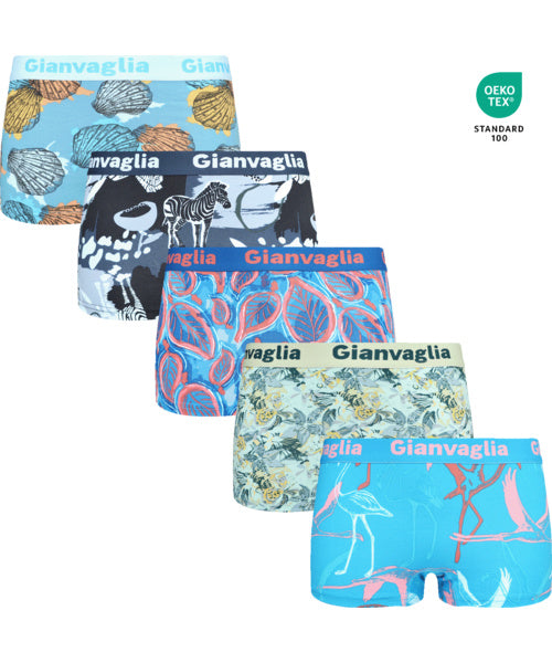 5 pack Gianvaglia Dames Boxershorts ’Fantastico’ 8802 - ondergoed