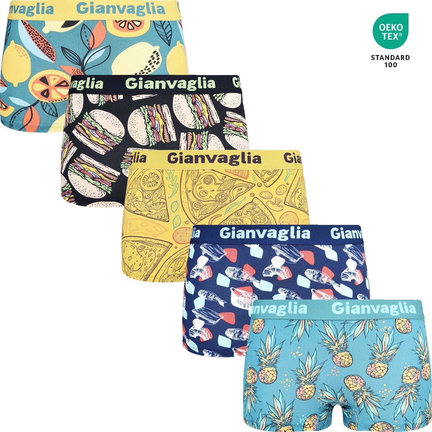 5 pack Gianvaglia Dames Boxershorts ’Jammie’ 8805 - ondergoed