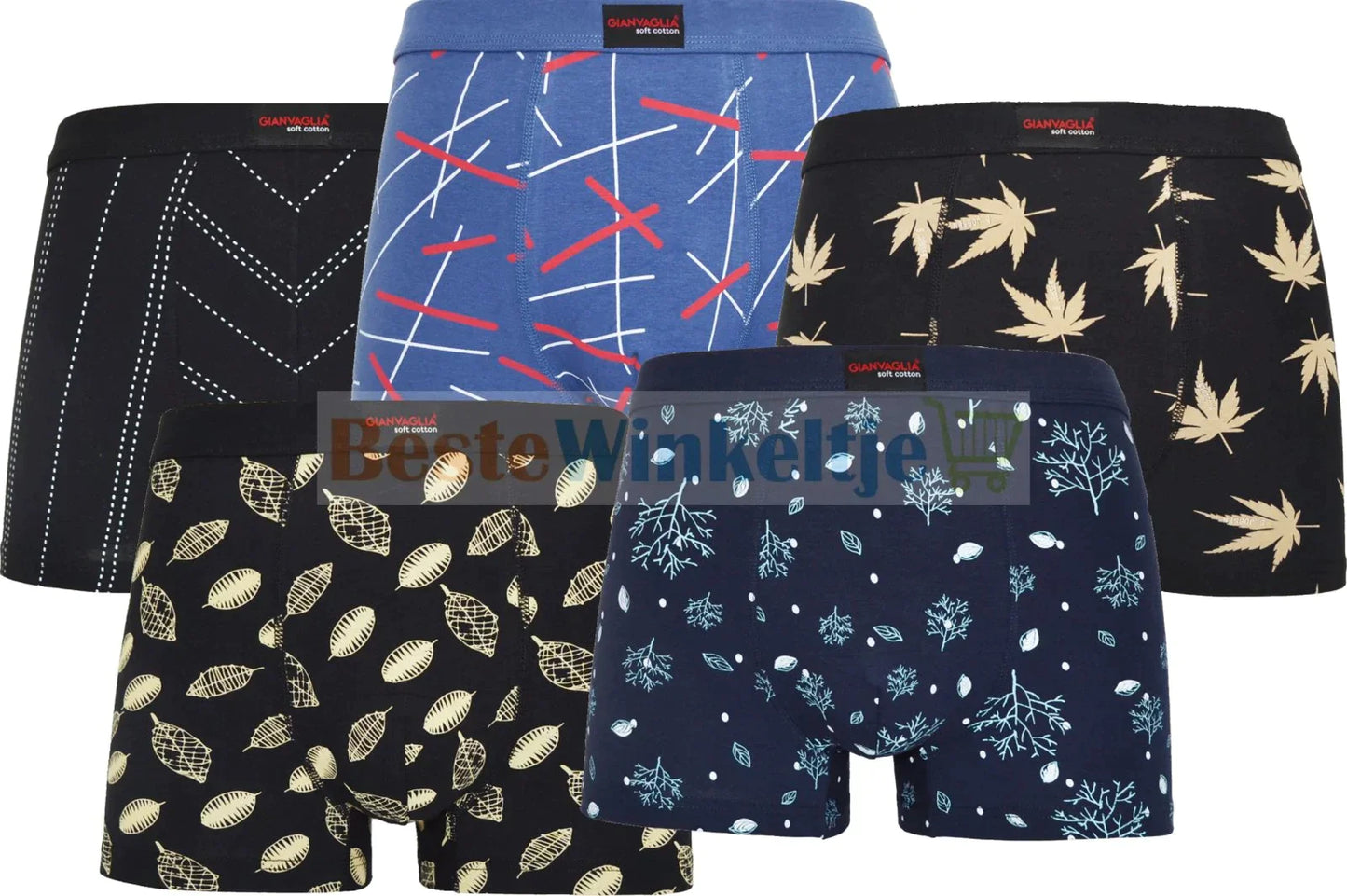 5 pack Gianvaglia Heren Boxers - Boxershort