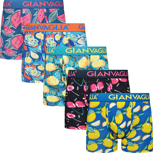 5 pack GIANVAGLIA® Deluxe Heren Katoenen Boxershort