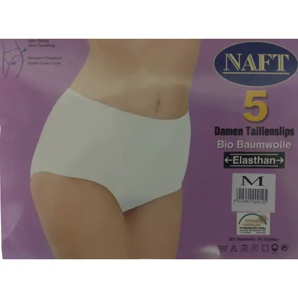 5 pack NAFT Dames tailleslip Wit Katoen - slips