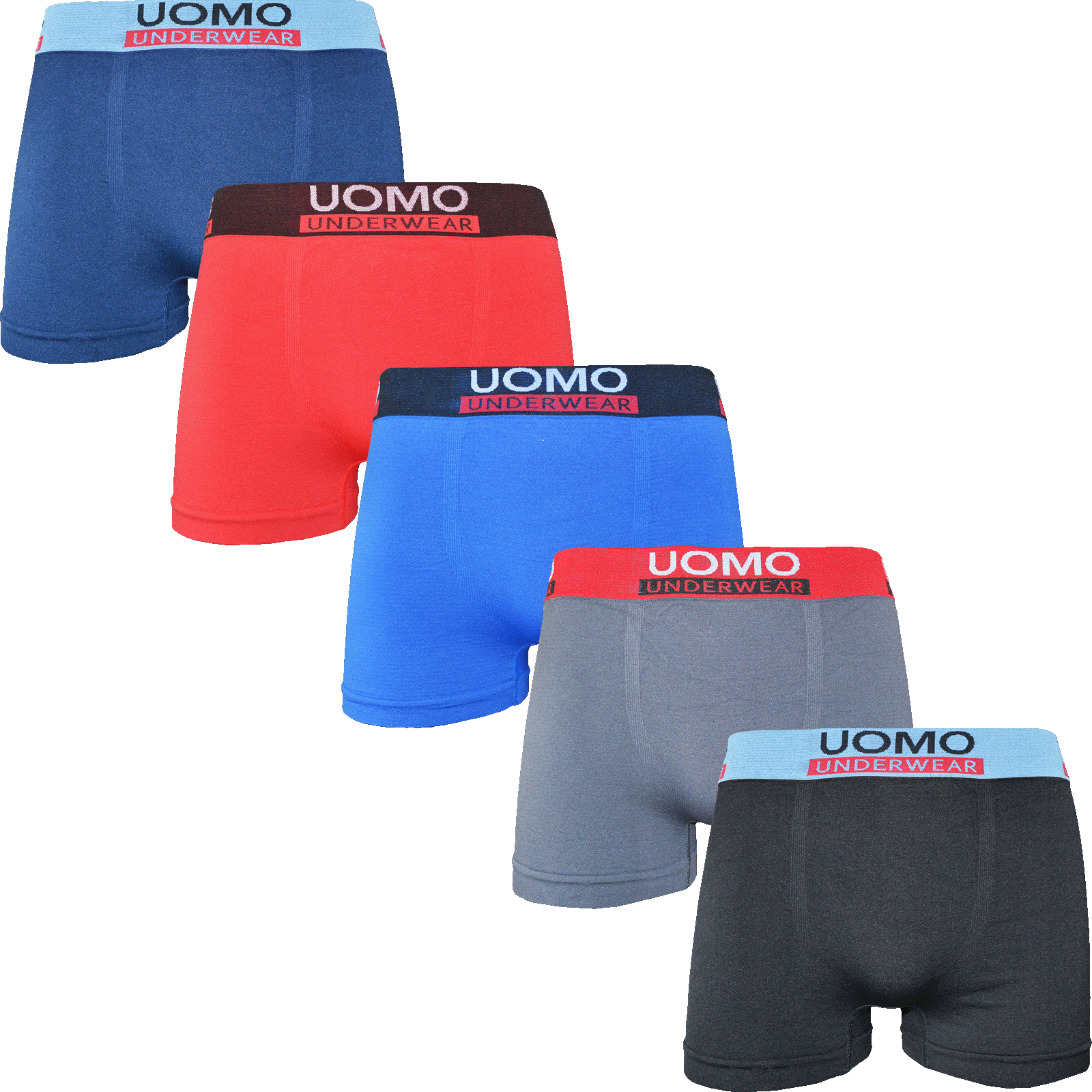 Krijg nu 5 UOMO Heren Boxershorts van topkwaliteit in diverse kleuren