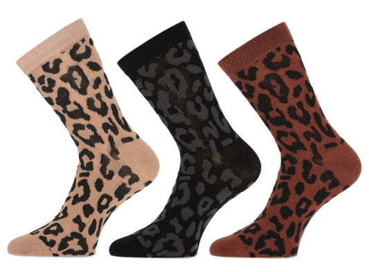6 paar Damessok Teckel ’Leopard’ 6-Paar - Sokken