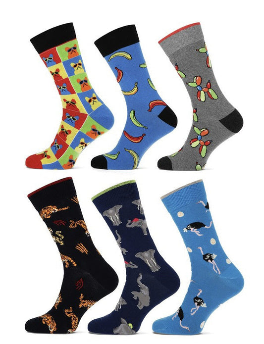 6 paar Heren sokken Teckel limited edition ’Fauna’
