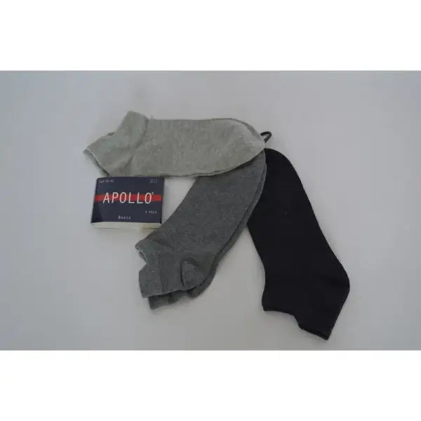 6 pack Apollo grijze sneakersokken Mt 36-41 - Sokken