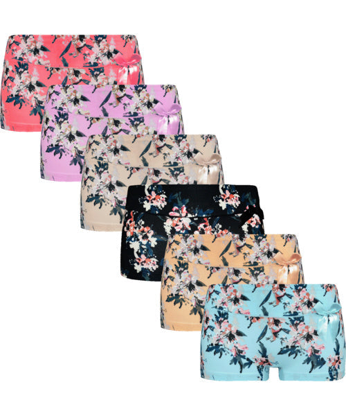 6 pack Fine Woman Dames Boxershort Print met ’Strikje’