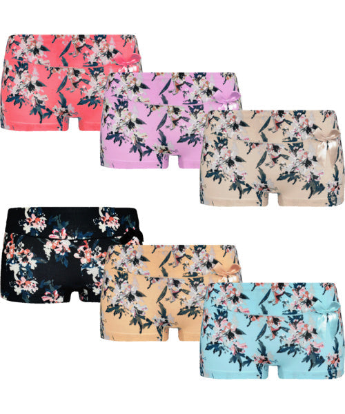 6 pack Fine Woman Dames Boxershort Print met ’Strikje’