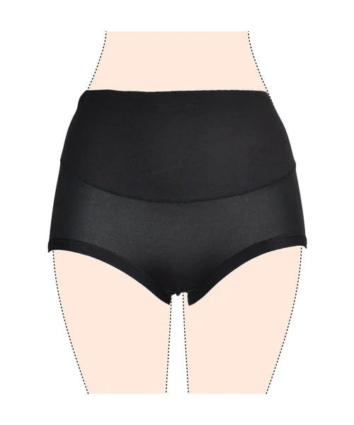 6 pack Fine Woman Hoge tailleslips 6002 Zwart en Wit - Dames slips