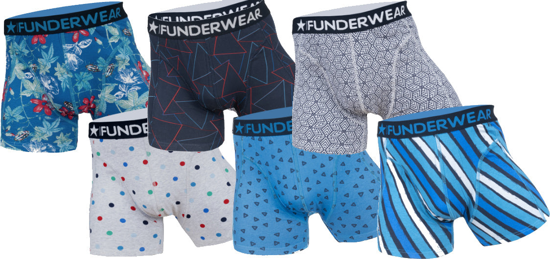 6 pack Funderwear Heren Boxer ’Mega-Pack’ - Boxershort