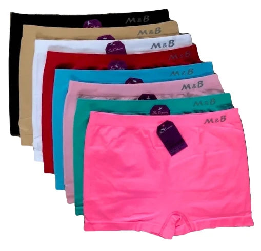 6 pack M&B naadloze damesboxers Color - Dames ondergoed