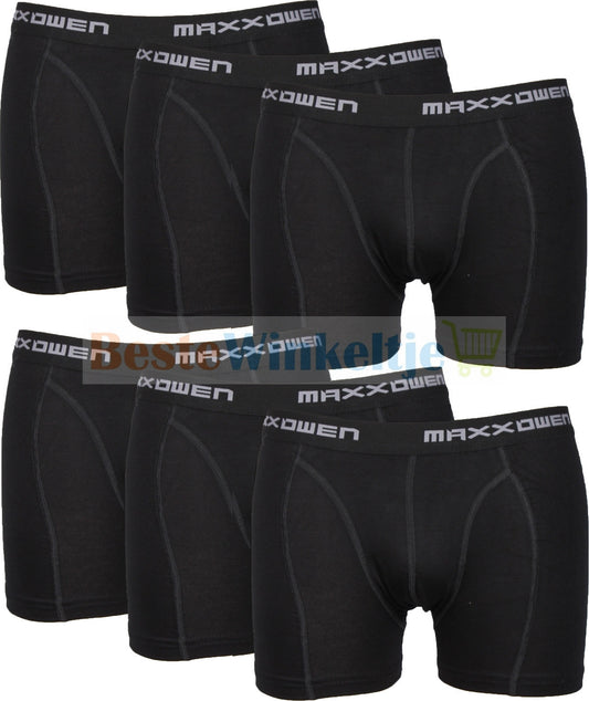 6 pack Maxx Owen Heren Boxers Zwart M t/m 5XL - Boxershort