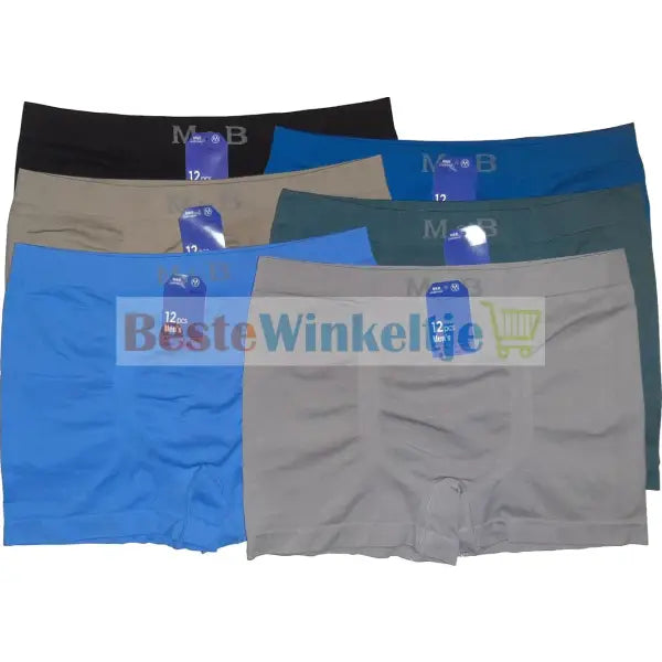 6 pack M&B naadloze Herenboxers Color - Boxershort heren