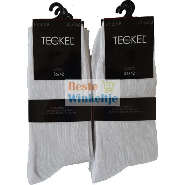 6 Pack Teckel Damessokken Wit - Sokken