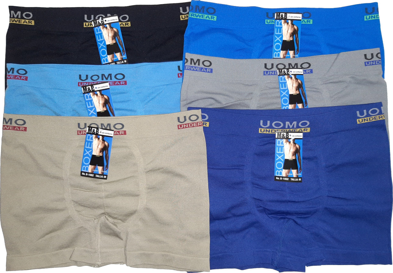 6 pack UOMO naadloze Herenboxers Color Smooth - Boxershort heren