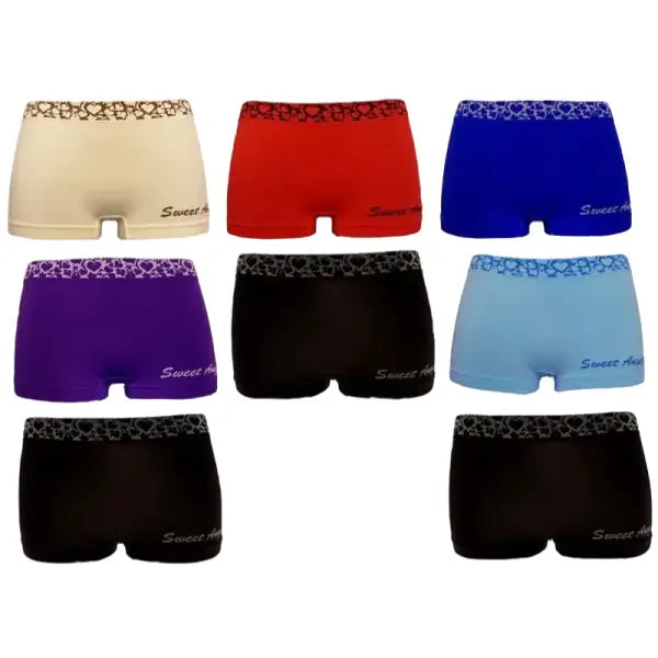 8 pack Sweet Angel dames boxershorts - One size / Dames / Mix Kleuren - Dames boxershort